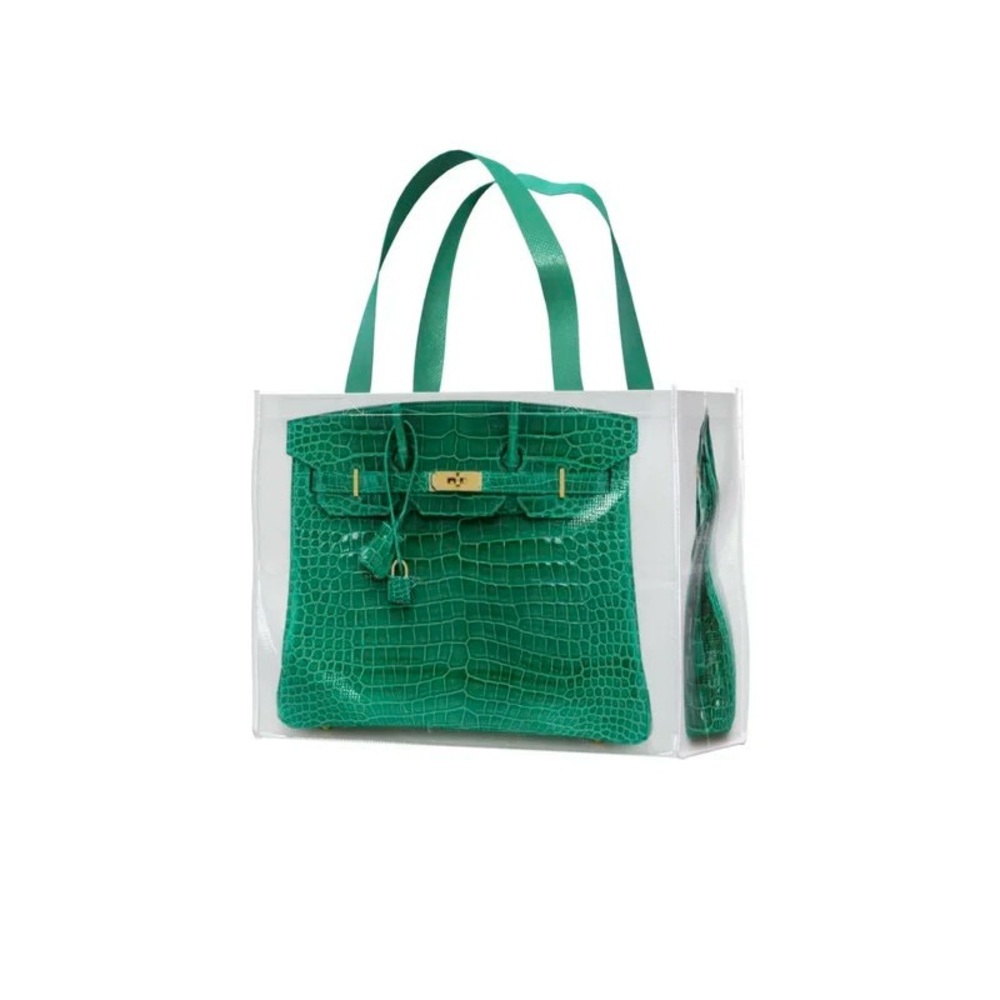 Croc "Print" Reusable Shopping Tote in Green - Picture 10 of 15